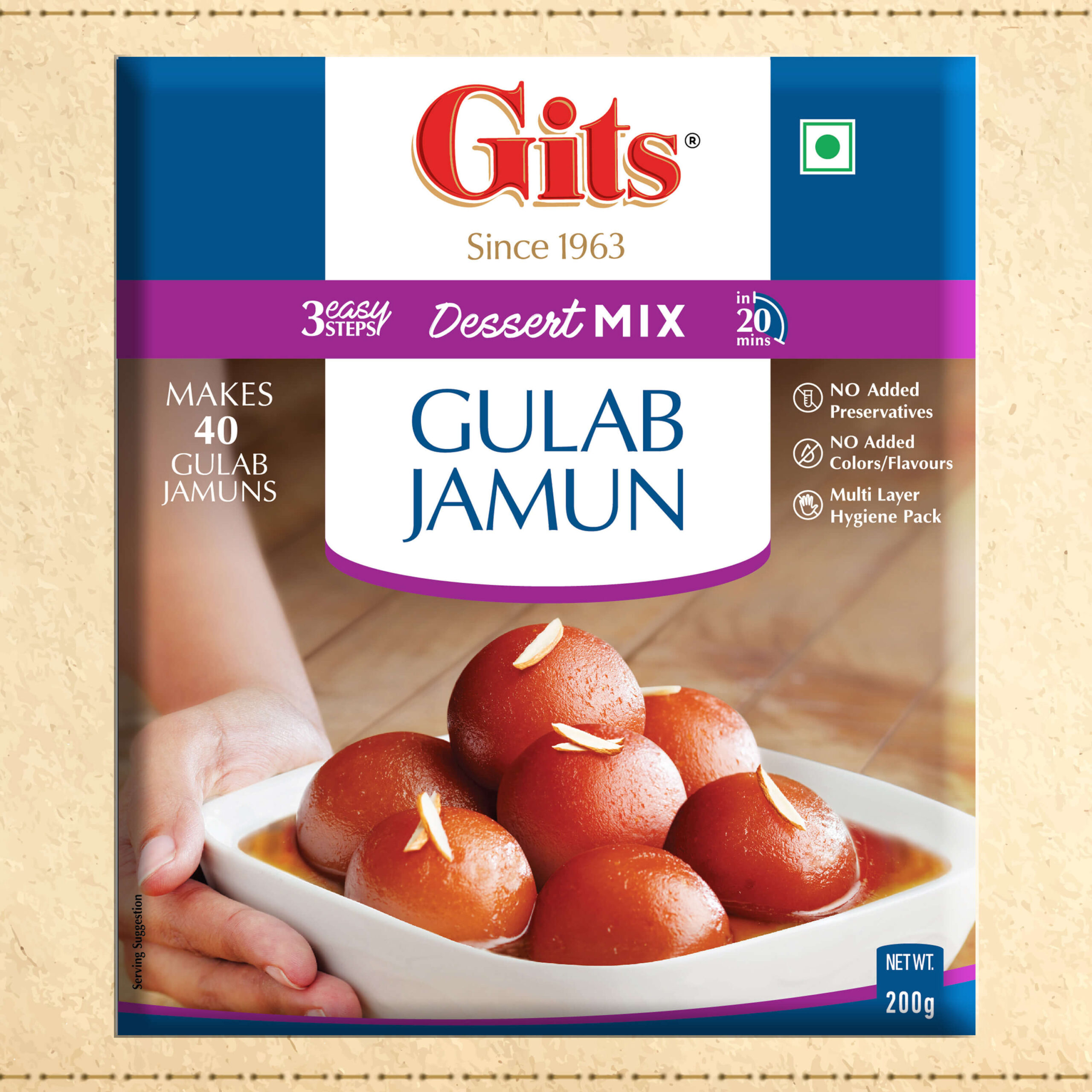 Instant gulab top jamun packet