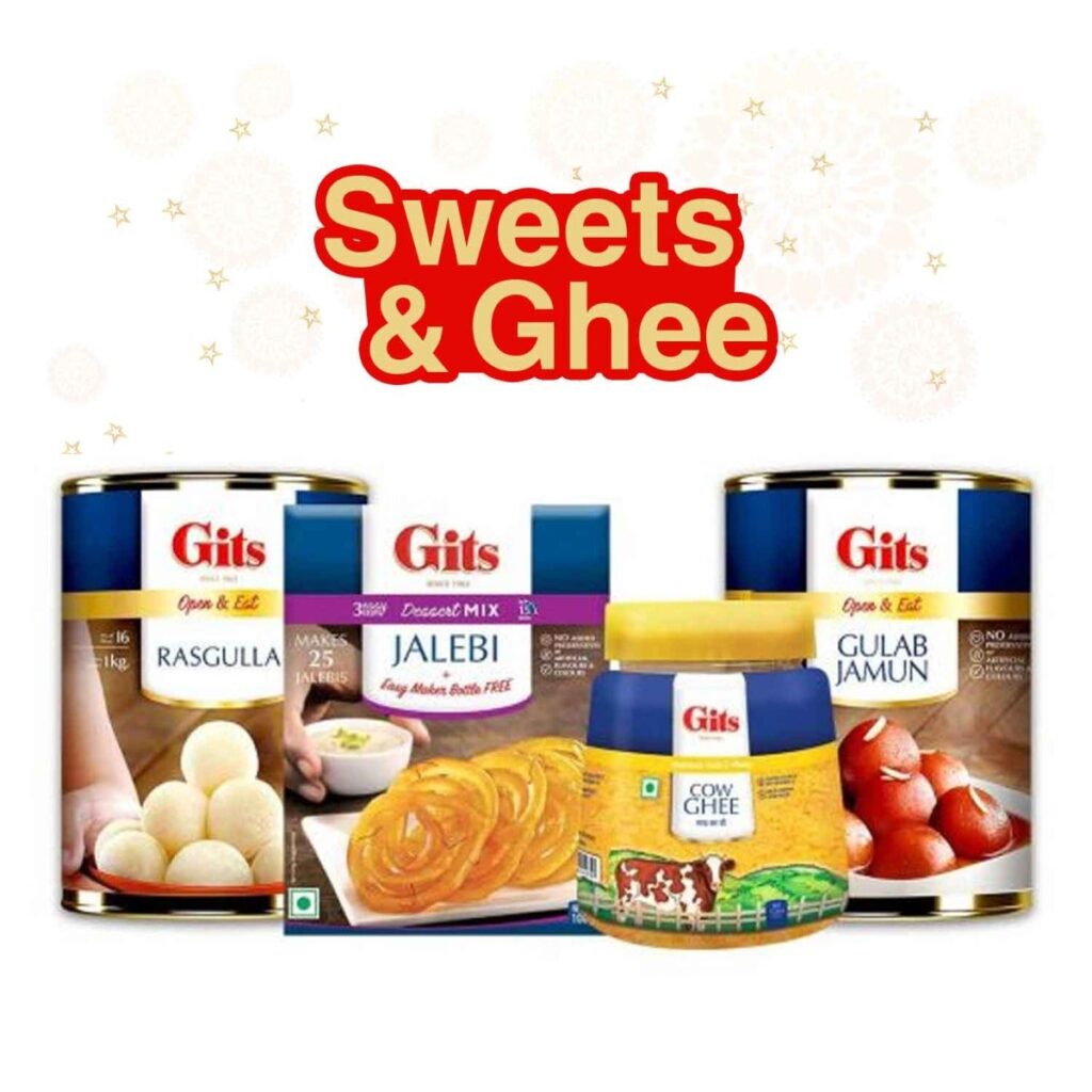 SWEETS & GHEE Rs 1382 Gits Food